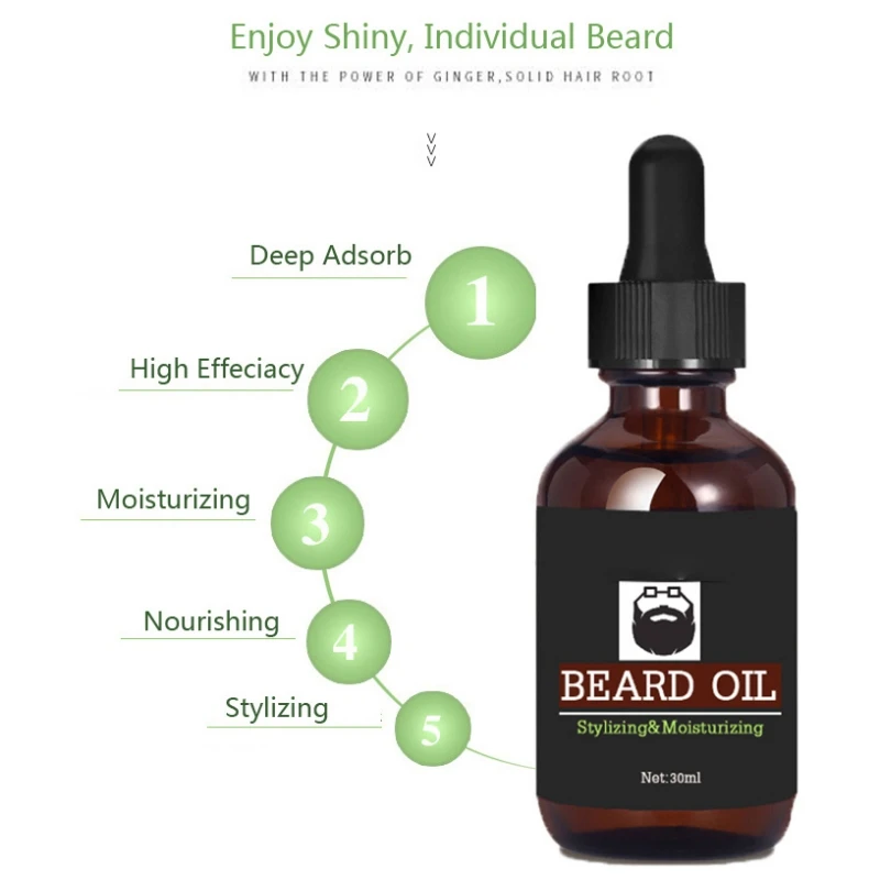 30ml Beard Growth Essence Oil for Men Shape Beard Grooming Beard Growth Products Vitamin Serum New