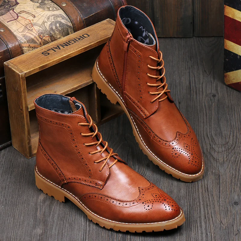 new 2015 British style men leather 