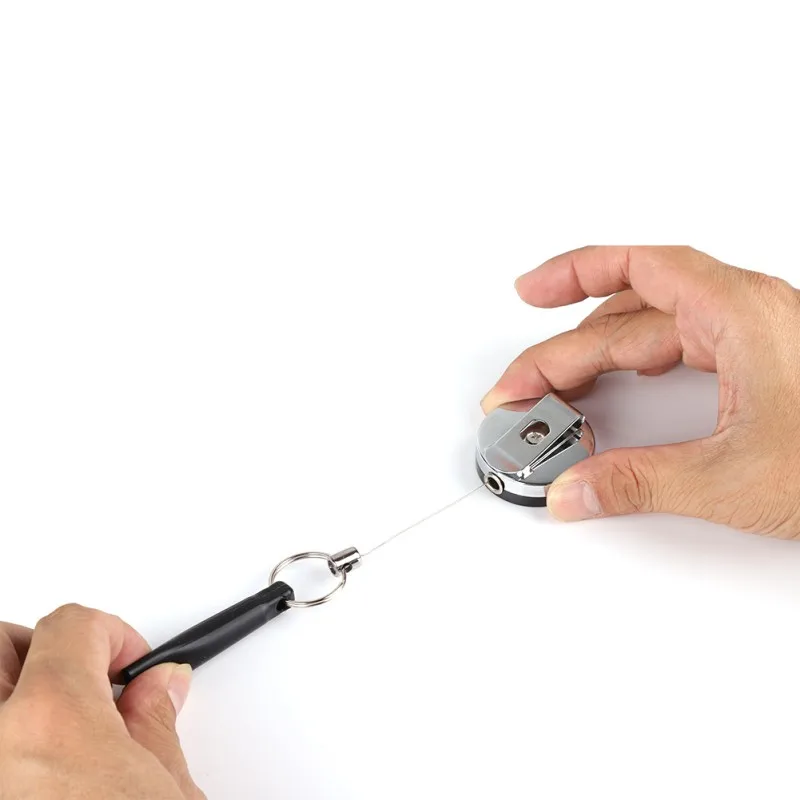 

Camping Heavy Duty Retractable Pen Pull Holder Reel Carpenter Pencils Anti Lost Rope Key Chain Belt Clip Outdoor Tools GM601