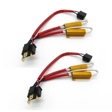 2 pcs 100 W 8RJ H4 Faro Resistenza di Carico LED Canbus Auto Nebbia Lampade Decoder Avviso di Errore di Resistenza