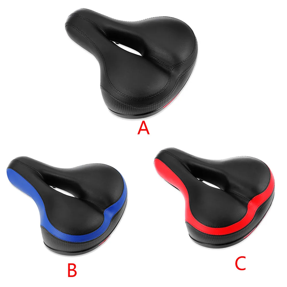 Comfort Wide Big Bum Bike Bicycle Gel Cruiser Extra Sporty Soft Pad Saddle Seat Road Mtb Mountain Bike Leather #3O18 (34)
