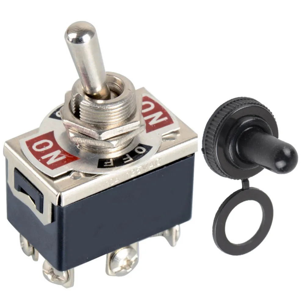 1 Piece DPDT Mini Waterproof Switch Cap 6 Pin On Off Miniature Toggle