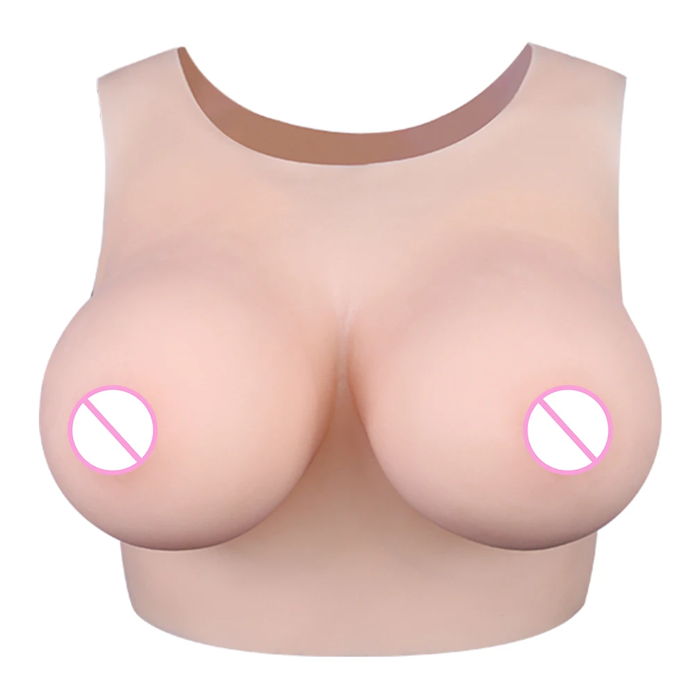 

KOOMIHO Silicone Breast 75F CUP Fake Boobs Realistic Silicone Breast Forms Filled Silk Cotton Transgender and Crossdressing 1G