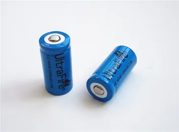 

High quality 16340 1200mah 3.6V 3.7v lithium-ion rechargeable batteries with FREE charger Flashlights ego-t battery