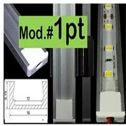 3-10 шт./лот, 0.5 м/катушка, светодиодный алюминиевый профиль для 5050 5630, млечный/прозрачная крышка для 12 мм печатной платы, ленты света корпус