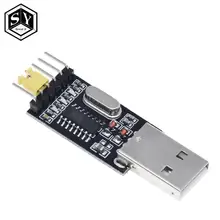 Módulo conversor uart, 1 peça usb ttl ch340g ch340 3.3v 5v interruptor