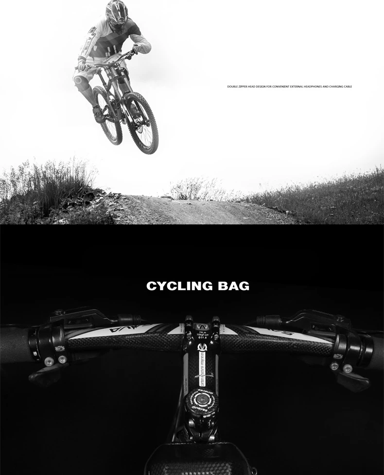 Best WILD MAN Waterproof Bicycle Touch Screen Cellphone Bag Storage Front Frame Tube Triangle Bag Anti Pressure Bike Tail Saddle Bag 19