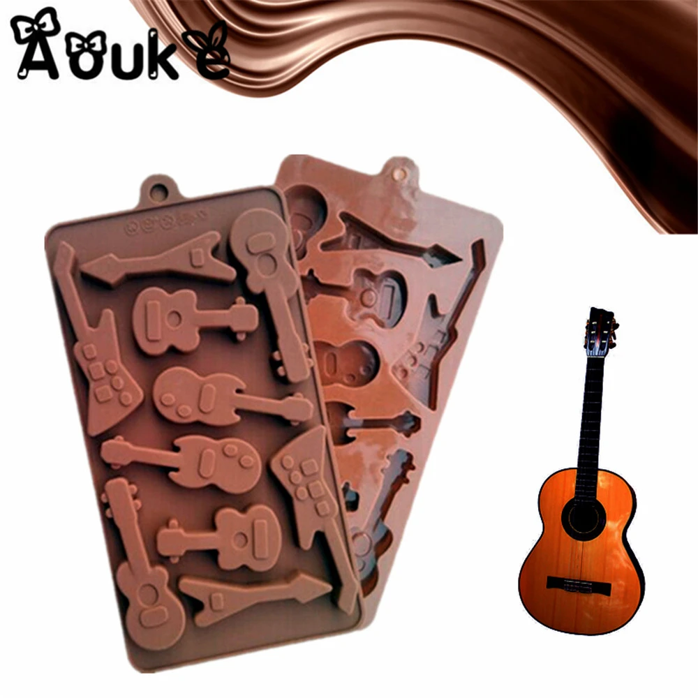 Basse Guitare Forme Silicone Chocolat Moules Gelee Pouding Glacon Gateau Moule Gateau Decoration Accessoires Bricolage Cuisine Outils De Cuisson Aliexpress