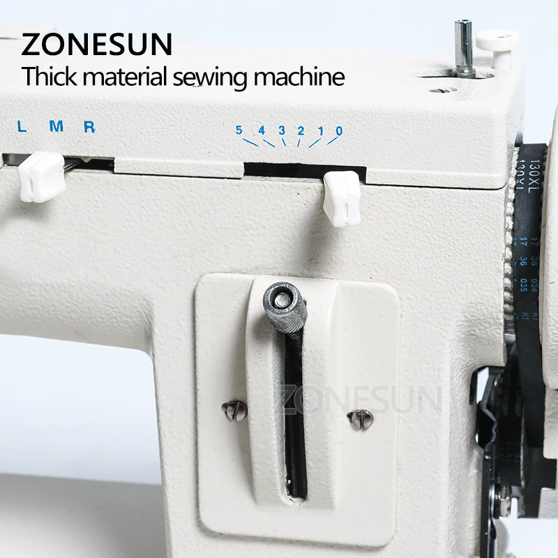 ZONESUN 106-RP бытовая швейная машина меховая кожаная одежда толстый швейный инструмент толстый материал ткани обратная Зиг заг стежка