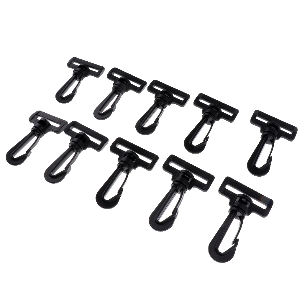 10Pcs 2/2.5/3/3.8mm Plastic Swivel Snap Hooks Buckle Hardware Paracord Outdoor Backpack Straps Webbing Bag Parts Accessories