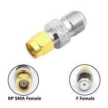 1/2/4Pcs F Type Female to RP-SMA Female RF Coax Adapter Connector Straight Type for Antenna Coaxial Cable Connector