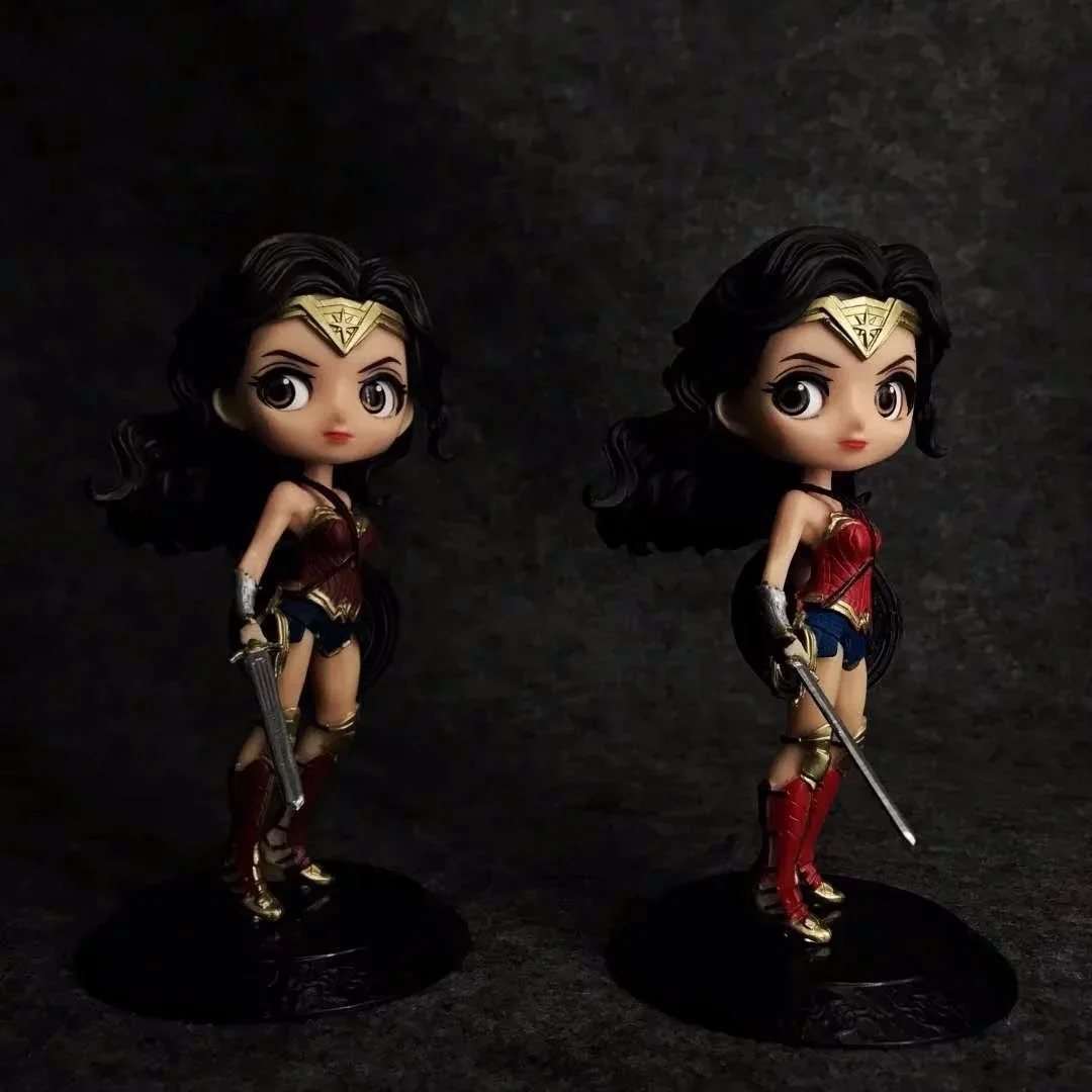 1pc Q version Big Eyes Wonder Woman Action Figure Model Toy PVC 14cm Figure Toys Statue Collection Gifts For Children 2 Colors