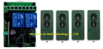 

DC12V 2CH Wireless Remote Control Switch System 4* Ultra - thin acrylic Transmitter+ 1*Receiver for Appliances Gate Garage Door