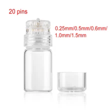 20 штифтов микро иглы титановые наконечники бутылки отшелушивания мезо прокатки титановые наконечники бутылка без игл лицо красота уход за лицом инструмент