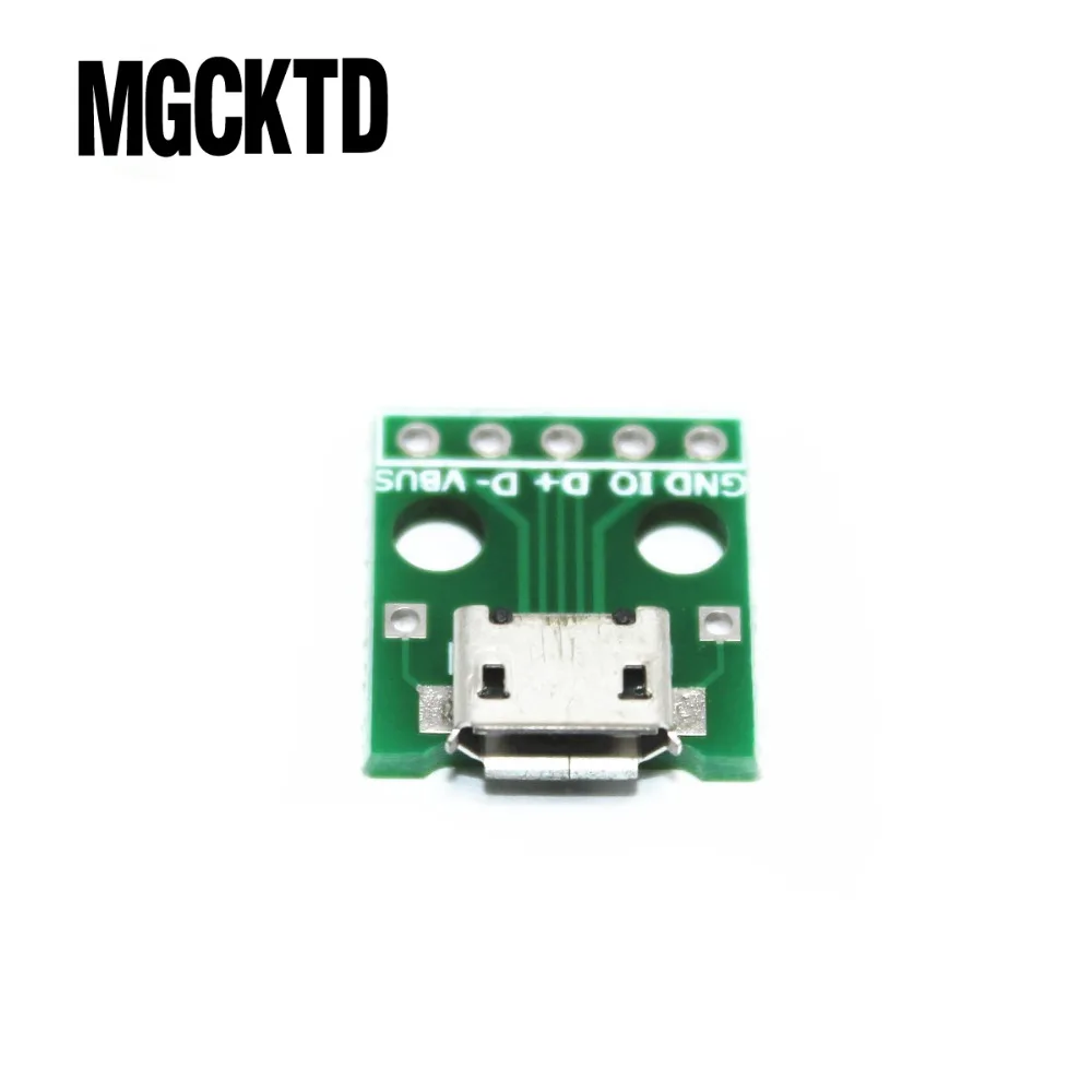 Новый 10 шт. MICRO USB Для DIP адаптера 5pin гнездовой разъем конвертер печатной платы