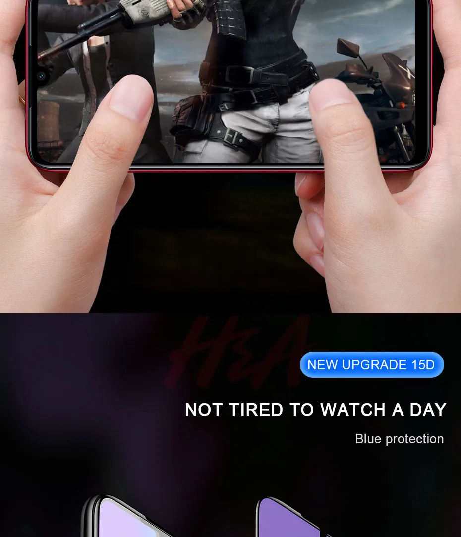 15D изогнутое полное покрытие из закаленного стекла для Xiaomi Redmi Note 5 6 7 Pro Защитное стекло для экрана 5 5A 4X 6A стекло