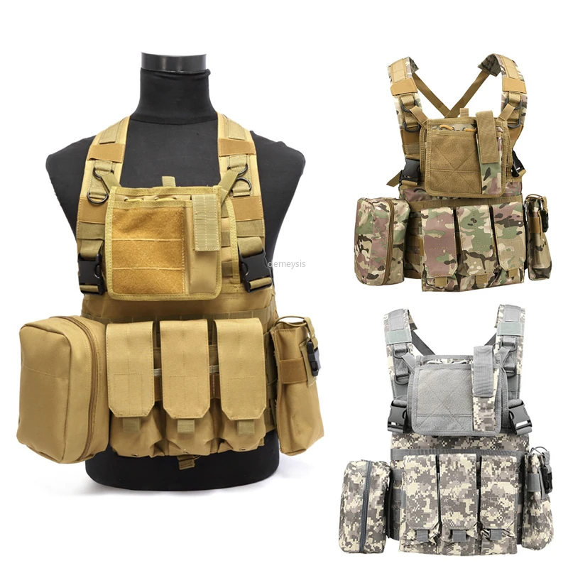 Военный Тактический Жилет Molle регулируемый уличный охотничий жилет сумка для
