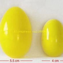 Пластик пасхальные яйца 4x6 см и 8x5.5 см для Свадебная вечеринка украшения Пластик игрушка капсула однотонные яркие яйца игрушки