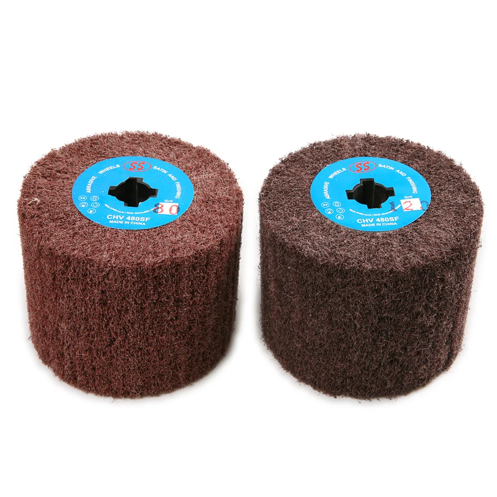 Grit 80/120 Non Woven Wire Drawing Grinding Wheel Nylon scouring pad