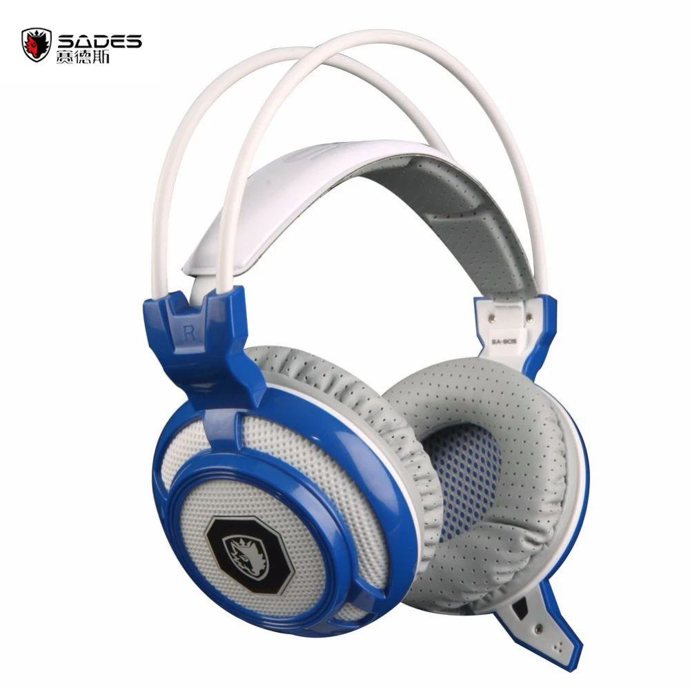 

SADES SA-905 USB Wired Gaming headphones LED shock fone de ouvido with microphone with Sound card game headphone headset gamer