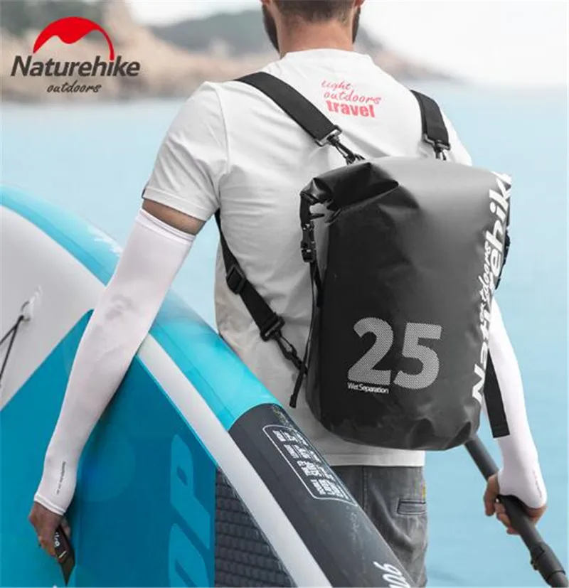 Naturehike 10L 15L 25L Waterproof Bag PVC Dry Bags Beach Outdoor Camping Hiking Sports Drifting River Trekking Swimming Bag