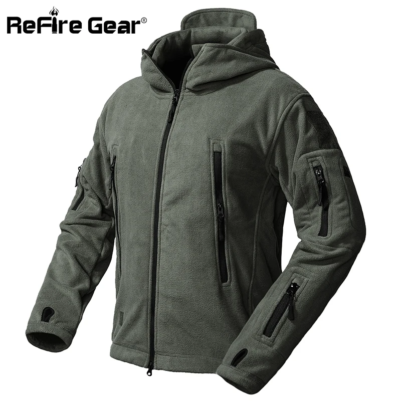 ReFire Gear тактическая армейская флисовая куртка для мужчин теплая утепленная