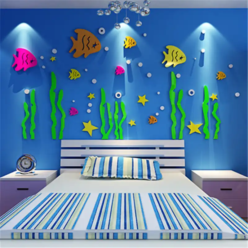 New Diy Underwater World Acrylic Wall Stickers For Kids