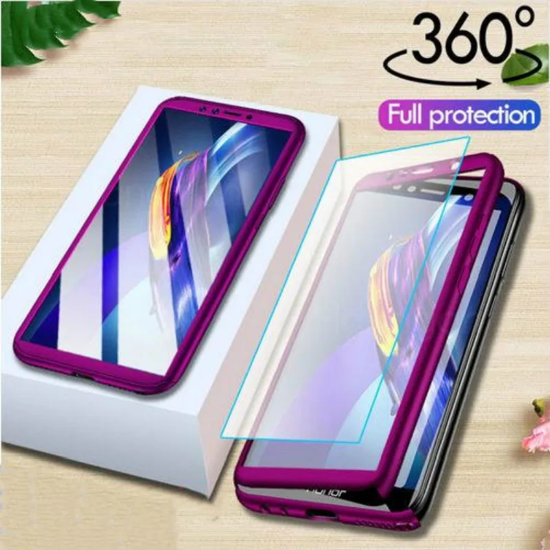 

360 Full Cover Case for Huawei Nova 5 Honor 9X 8X 8A 8C 7C 7A Y9 Y7 Prime Y6 Pro P Smart 2019 P30 P20 Front Back Case With Glass