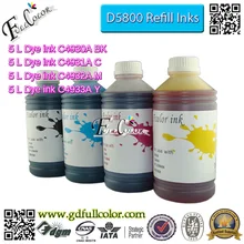 1000 мл в Цвет BK CMY совместимых чернил для desginjet d5800 принтер пополнения бутылку чернил
