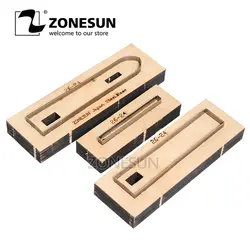 ZONESUN 26-24 индивидуальные кожа Резка die кожа Набор сделай сам DIY ремешок для часов Ремешок деревянный шаблон штамповка резка плесень