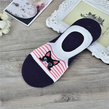 

Spring and summer new ladies cartoon cute boat socks 1Pair ladies comfortable striped cotton socks slippers short socks носки50*