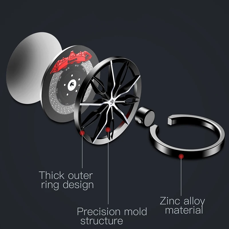 Baseus Gyro Finger Ring Holder Hand Spinner Rotary Rotation Metal Mobile Phone Holder Stand For iPhone Samsung Phone Ring Holder
