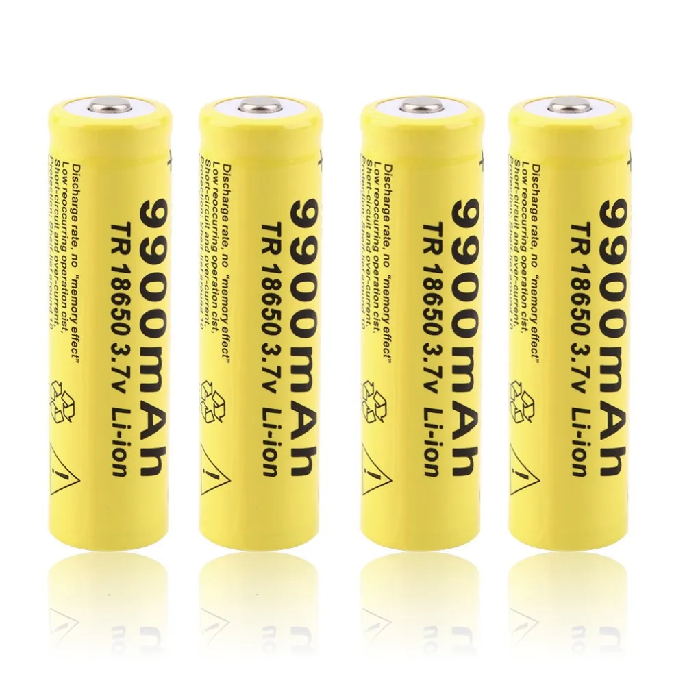 Wholesale 50pcs/set Brand New 18650 battery 3.7V 9900mAh rechargeable