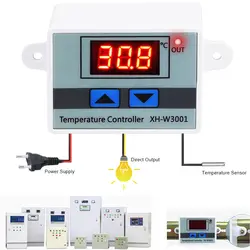 10A 12 В 24 220VAC цифровой светодиодный температура контроллер XH-W3001 для инкубатора охлаждение, Отопление Переключатель Термостат NTC сенсор