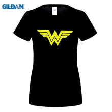 

GILDAN 2017 New 100% Cotton Top Quality Top O-Neck Short-Sleeve Wonder Superhero Inspired Fan Top T Shirt For Women