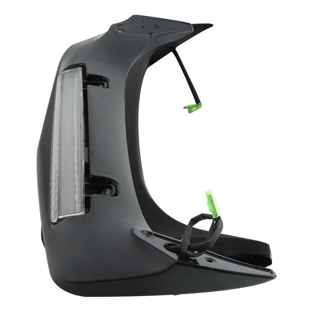 Motorcycle Rear Trunk Spoiler LED Brake Light For