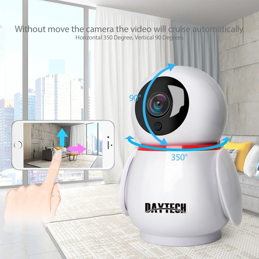 DAYTECH 2MP умная IP камера безопасности беспроводная WiFi мини камера 1080P детский монитор аудио облачная запись IOS Android автоматическое отслеживание