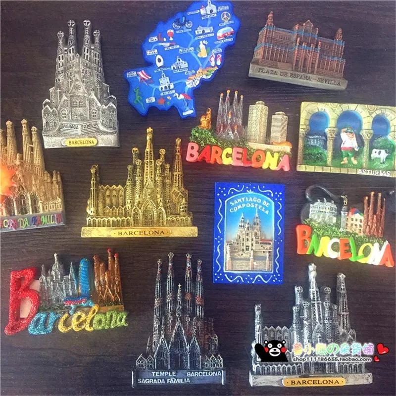 BABELEMI Испания Барселона Астурия Мадрид туристические сувениры 3D Смола ручной