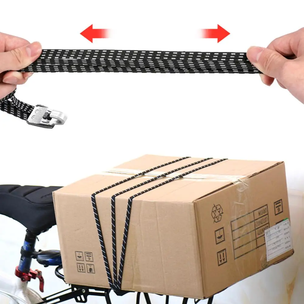 

2pcs Bicycle Bike Cycling Elastic Luggage Rope Hooks Bandage Straps Belt Box Carrier Packing Rope Accessory S2