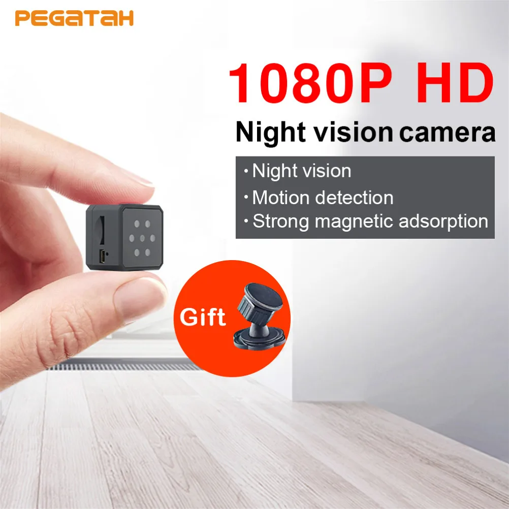 

1080P HD Mini DV Camera with SD card slot Video loop coverage CCTV camera Night vision Motion Detection Surveillance camera