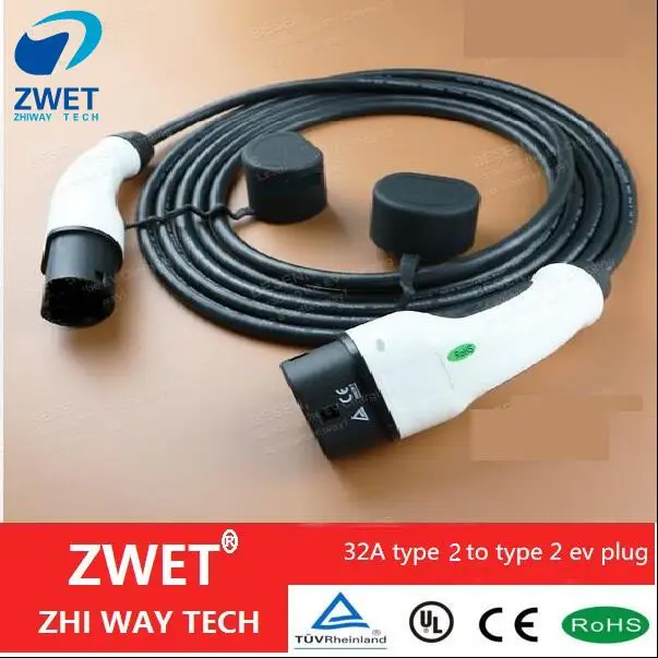 Электрический автомобильный зарядный кабель ZWET IEC 62196 тип 2 Mennekes 32 А 5 метров