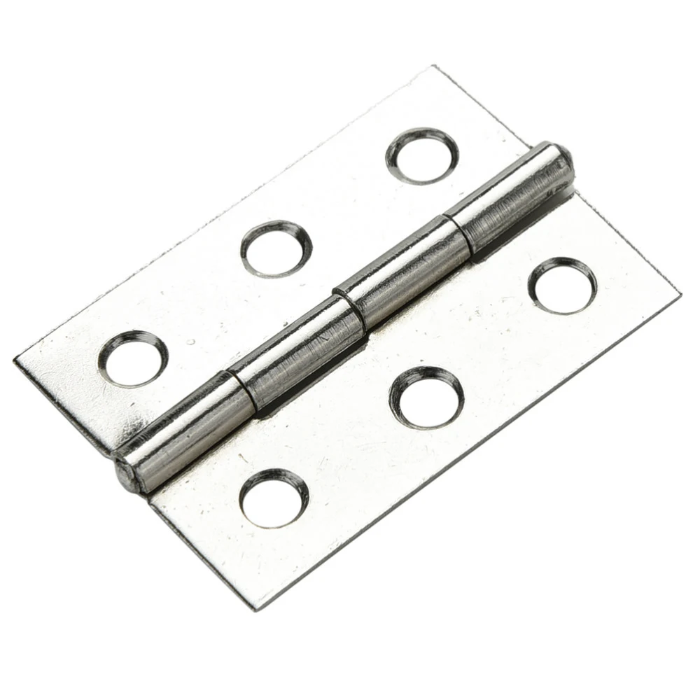 20 Pcs Silver Stainless Steel 6 Mounting Holes Butt Hinges 2.5 inches Long