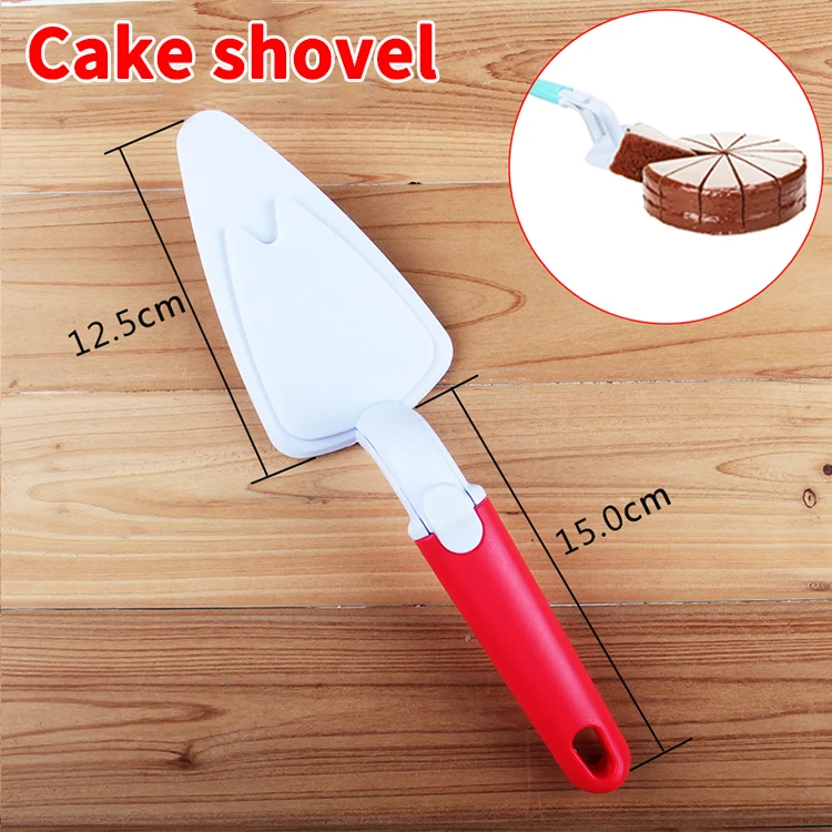 Free shipping FDA high quality red cake shovel with two bldes cake decoration tools bakery kitchenware