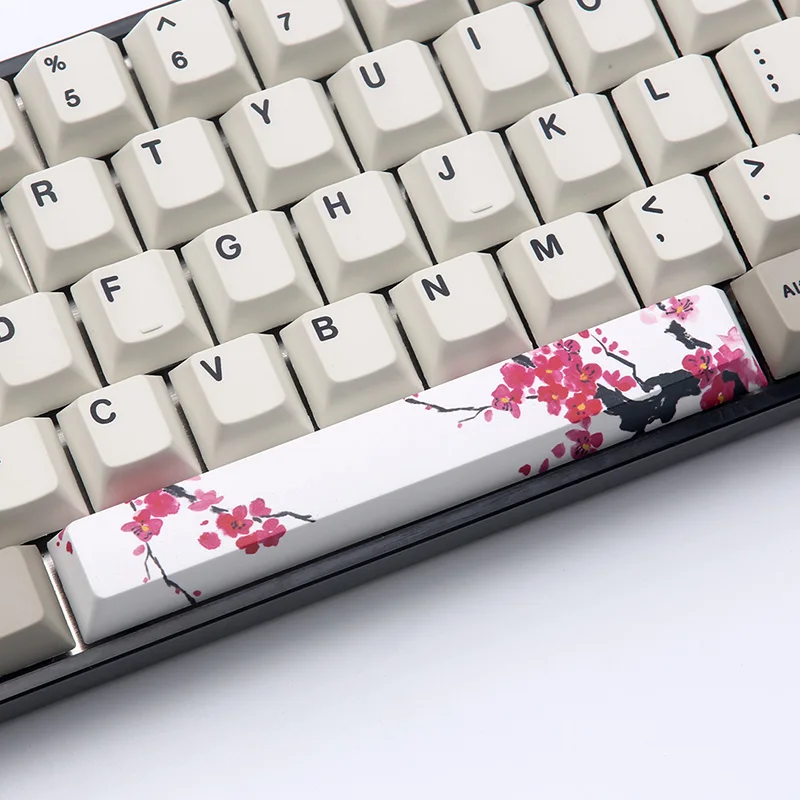 PBT пять Сторон краситель-подложенный пробел 6.25U Вишневый профиль keycap для DIY механическая клавиатура