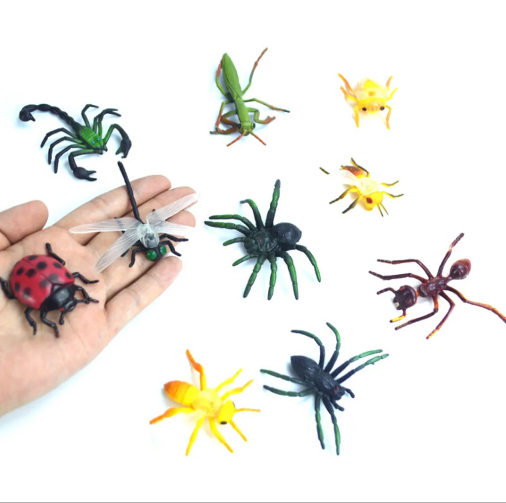 

MagiDeal 10Pcs/Set Simulated Plastic Insects Statical Model Toy Animal World Zoology Educational Toys for Kids Children Baby