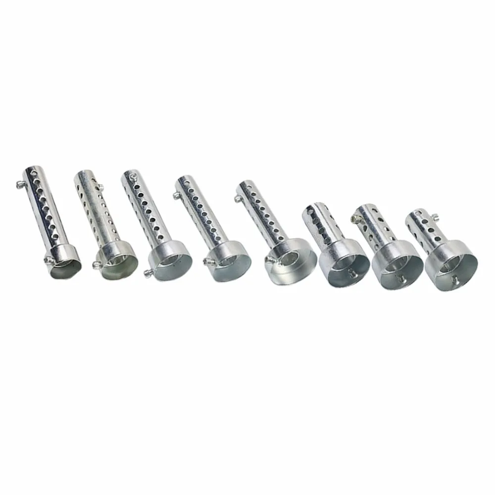35/42/45/48/60Mm Silenziatore Di Scarico Moto Universale Can Marmitta Deflettore Db Killer Silenziatore Nero Argento Bici Regolabile