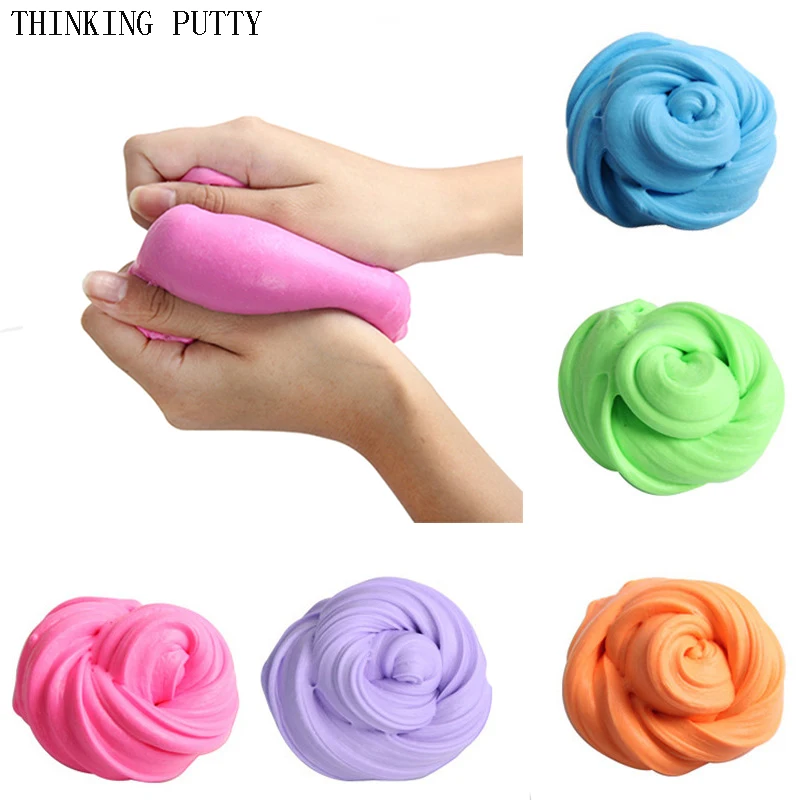 Thinking Putty Diy Fluffy Slime Modeling Clay For Kids Play Foam No