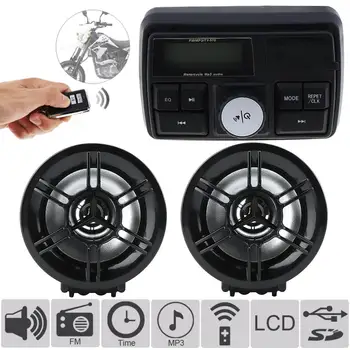 

12V 10W Waterproof Anti-theft Sound MP3 Motorcycle Player with Display Screen for Motor / Electric Vehicle