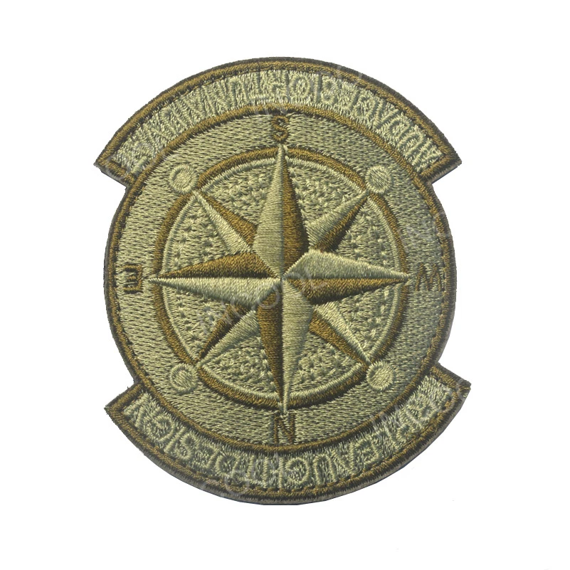 

3D Compass Embroidery Patch Hook & Loop Fastener Military Tactical Emblem Appliques Combat Embroidered Badges 9*7.5CM