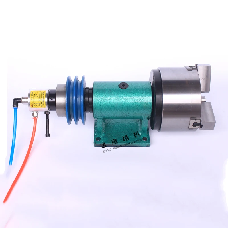 160/200 Lathe Spindle With Pneumatic Chuck, Automatic Cnc Threejaw